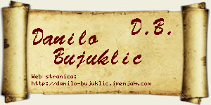 Danilo Bujuklić vizit kartica